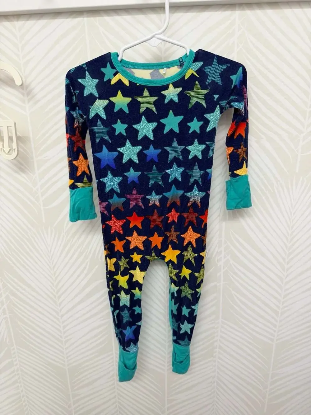 Little Sleepies Shades of Stars Lunaluxe Bamboo Zippy Pajama Romper 6-12 Months